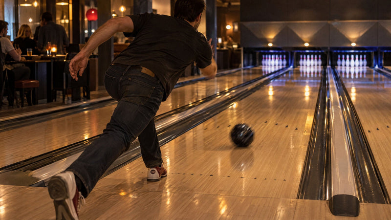 Bowler slipper en kugle med kraftig rotation på banen