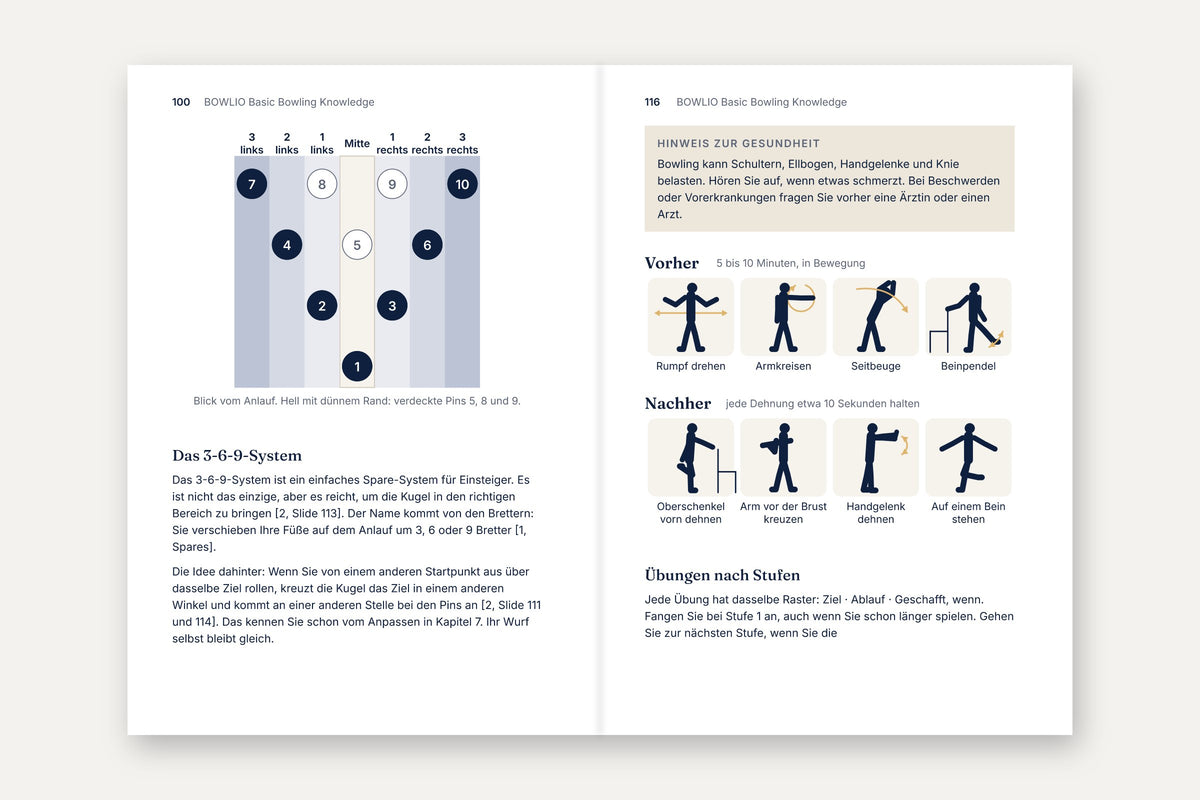The 3-6-9 spare system and warm-up exercises