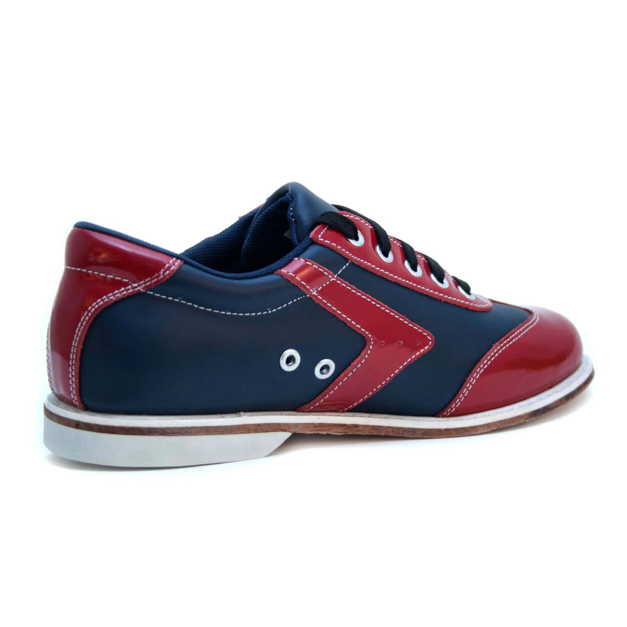 Bowlio Verona Unisex Leather Bowling Shoes - Black/Red