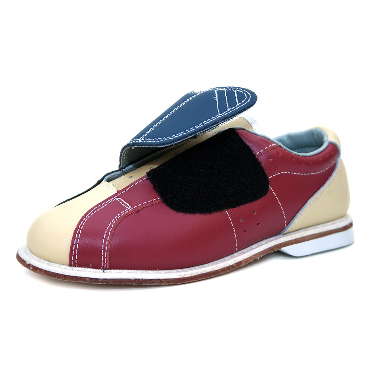 Zapato de bowling de alquiler BOWLIO con la tira adherente abierta